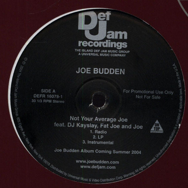 Joe Budden - Not Your Average Joe