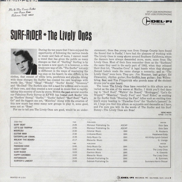 The Lively Ones - Surf Rider!