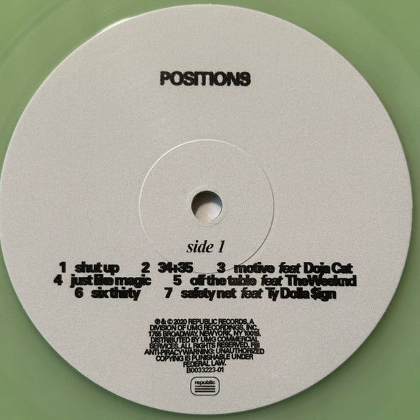 Ariana Grande - Positions [COKE BOTTLE CLEAR]