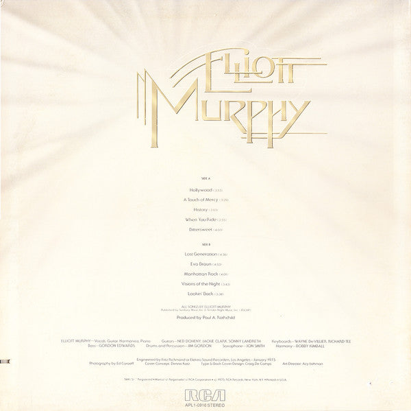 Elliott Murphy - Lost Generation