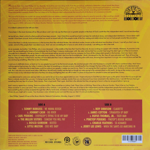 The Sam Phillips Years: Sun Records Curated By Record Store Day Volume 9