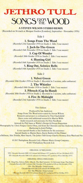 Jethro Tull - Songs From The Wood (Steven Wilson Remix, 40th Anniversary)