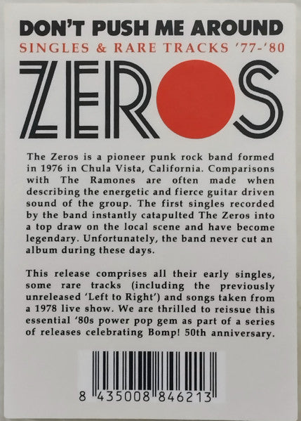 The Zeros - Don't Push Me Around (Singles & Rare Tracks '77-'80)