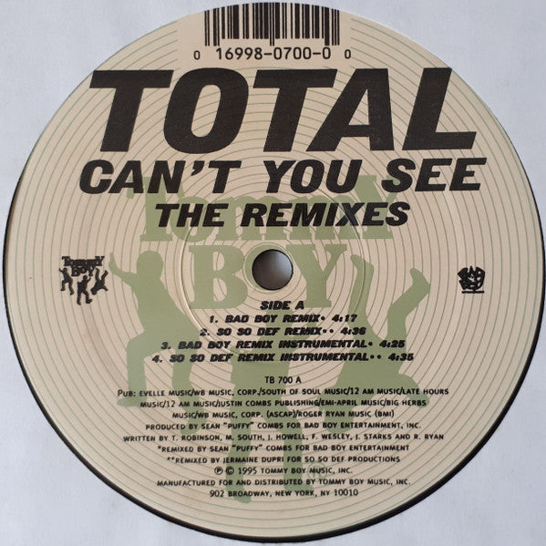 Total - Can't You See (The Remixes)