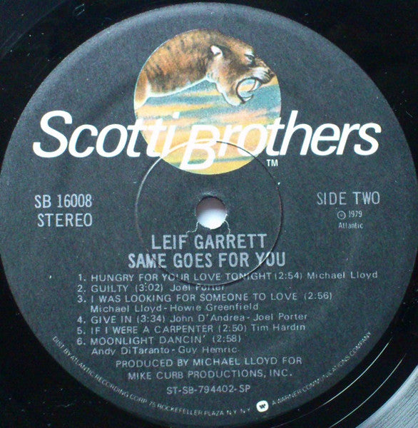 Leif Garrett - Same Goes For You