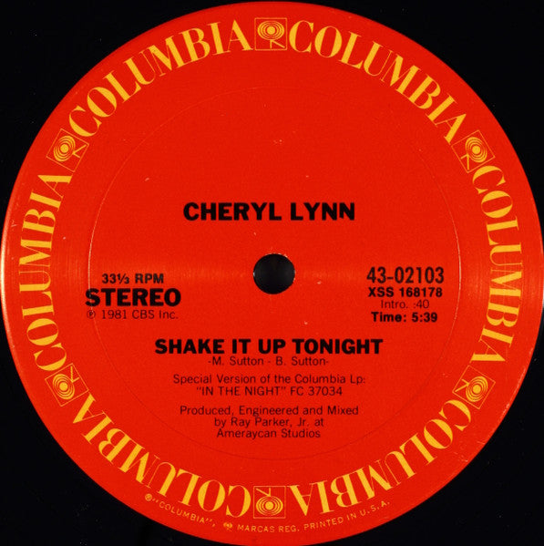 Cheryl Lynn - Shake It Up Tonight