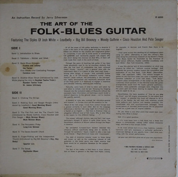 Jerry Silverman - The Art Of The Folk-Blues Guitar : An Instruction Record Based On The Book "The Art Of The Blues Guitar"