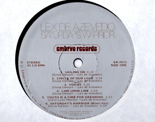 Lex De Azevedo - Play Favorite Selections From Saturday's Warrior
