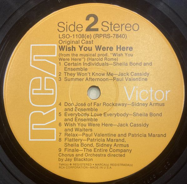 Harold Rome - Wish You Were Here