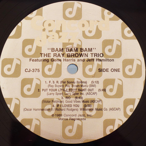 Ray Brown Trio feat. Gene Harris & Jeff Hamilton - Bam Bam Bam