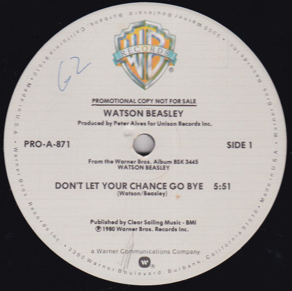 Watson Beasley - Don't Let Your Chance Go Bye