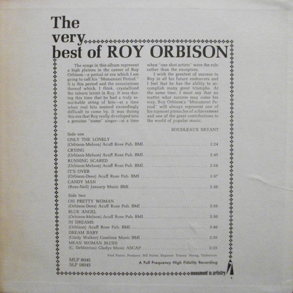 The Very Best Of Roy Orbison