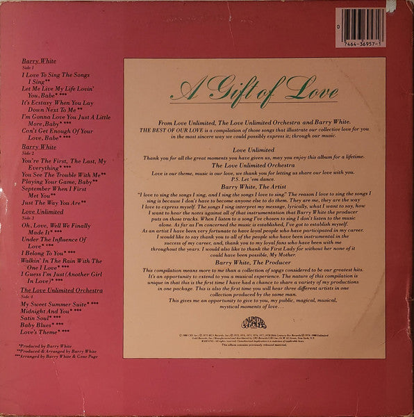 Barry White - The Best Of Our Love