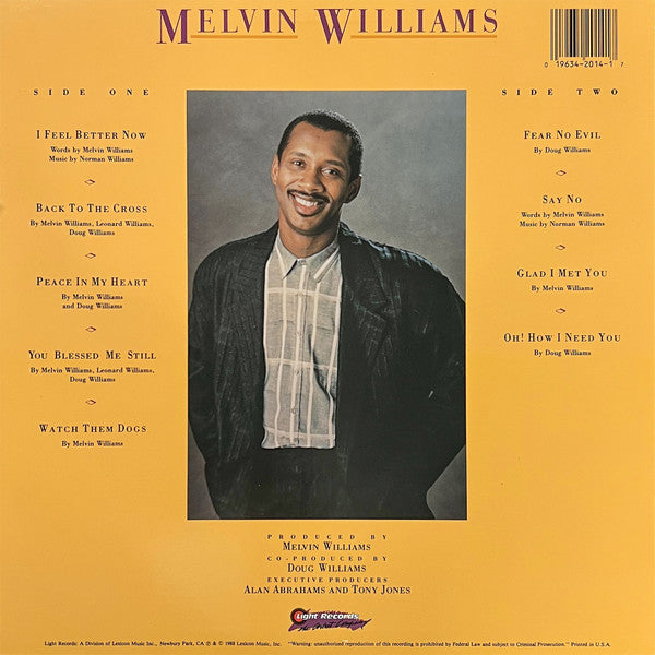 Melvin Williams (2) - Back To The Cross