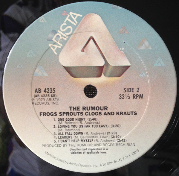 The Rumour - Frogs Sprouts Clogs And Krauts