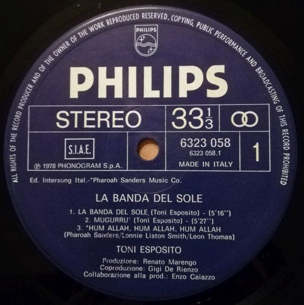 Tony Esposito - La Banda Del Sole