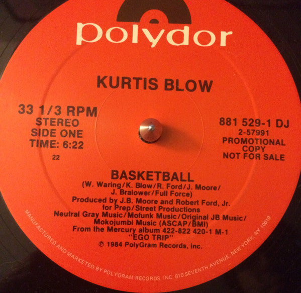 Kurtis Blow - Basketball / It's The Game