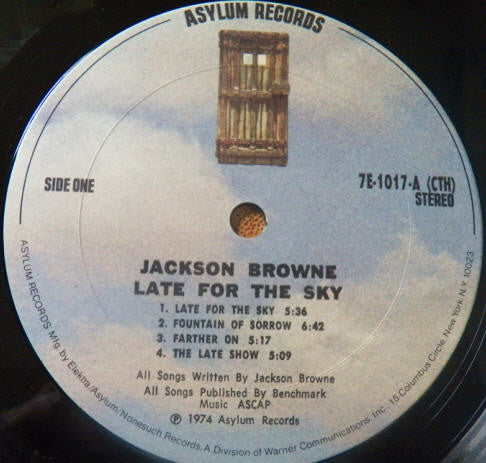 Jackson Browne - Late For The Sky