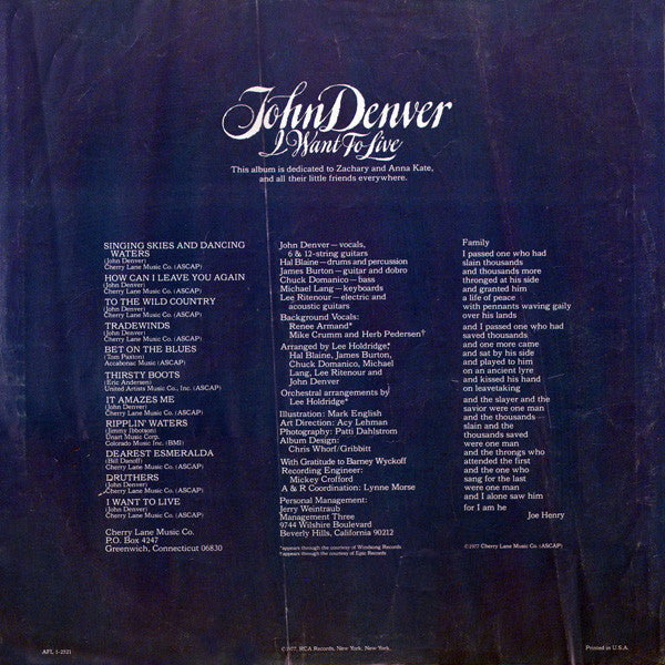 John Denver - I Want To Live