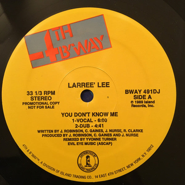 Larree' Lee - You Don't Know Me