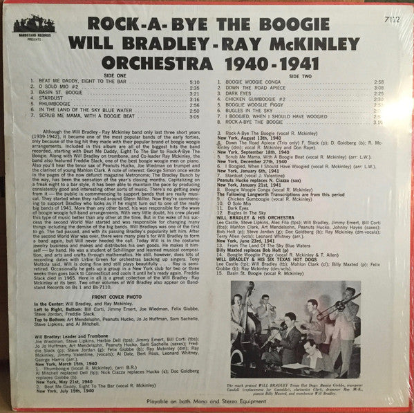 Will Bradley - Ray McKinley Orchestra - Rock-A-Bye The Boogie