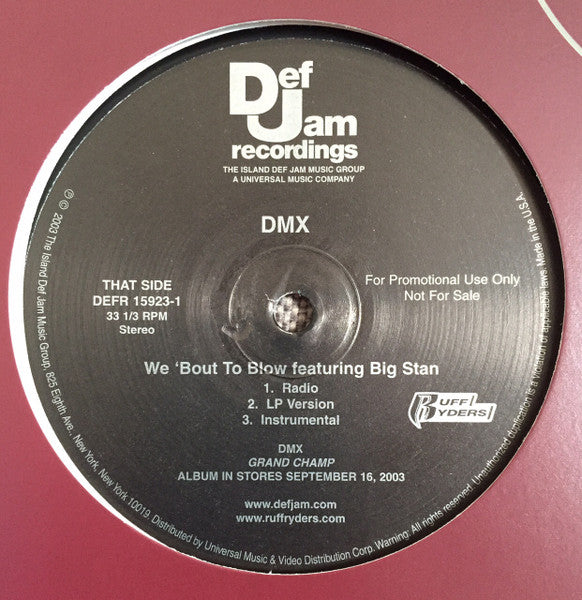DMX - Get It On The Floor / We 'Bout To Blow