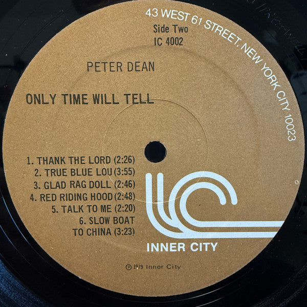 Peter Dean - Only Time Will Tell