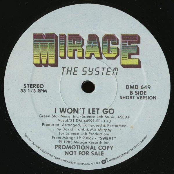 The System - I Won't Let Go