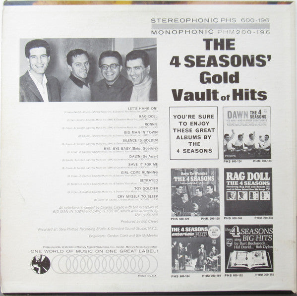 The 4 Seasons' Gold Vault Of Hits