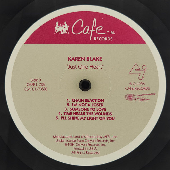 Karen Blake - Just One Heart