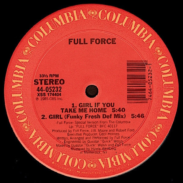 Full Force - Girl If You Take Me Home