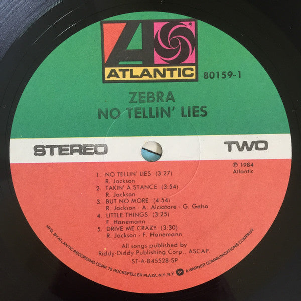 Zebra (8) - No Tellin' Lies
