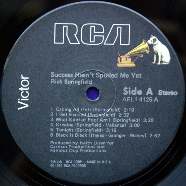 Rick Springfield - Success Hasn't Spoiled Me Yet