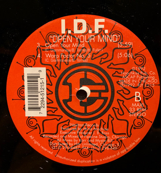 I.D.F. (2) - Burning Planet / Open Your Mind