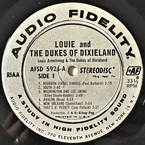 Louis Armstrong And Dukes Of Dixieland, The - Louie And The Dukes Of Dixieland