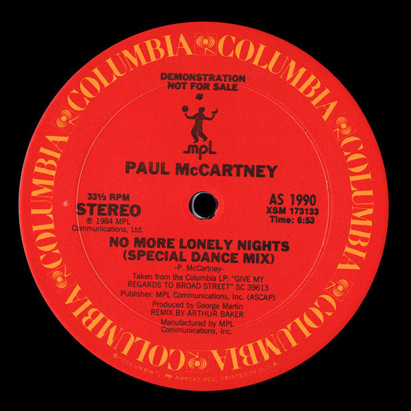 Paul McCartney - No More Lonely Nights