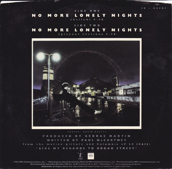 Paul McCartney - No More Lonely Nights