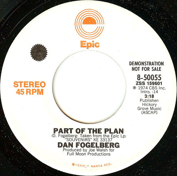 Dan Fogelberg - Part Of The Plan
