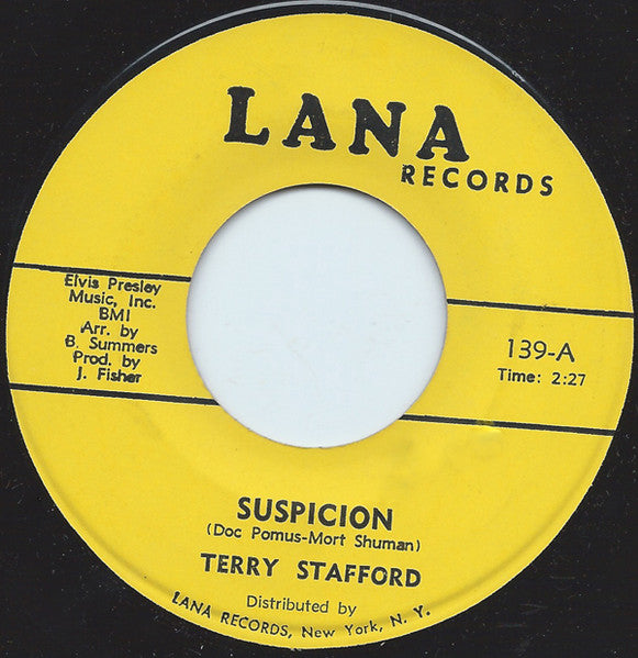 Terry Stafford - Suspicion / Judy