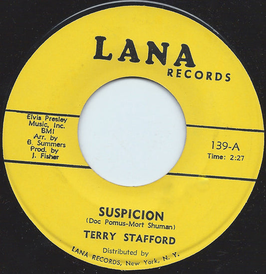 Terry Stafford - Suspicion / Judy