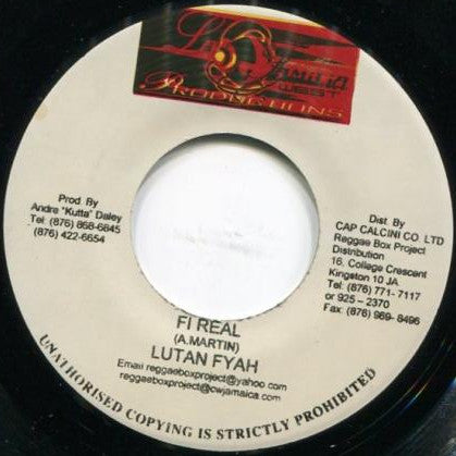 Lutan Fyah - Fi Real / Getting Rough