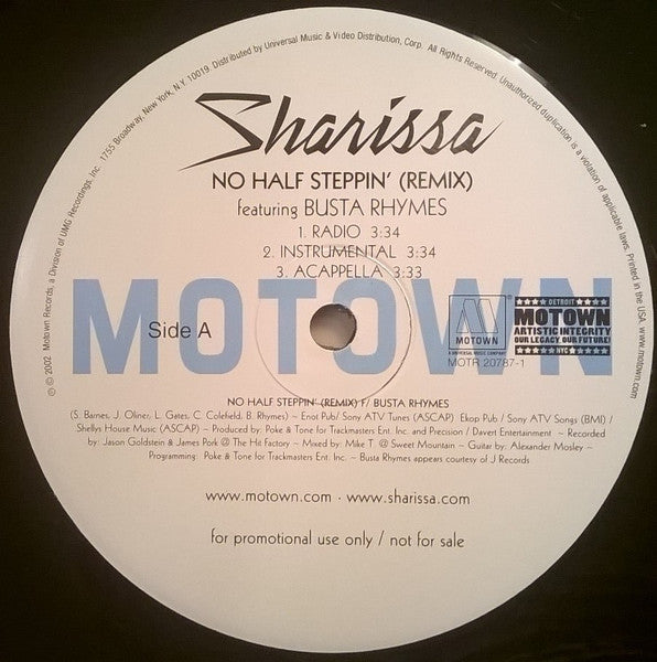 Sharissa - No Half Steppin' (Remixes)
