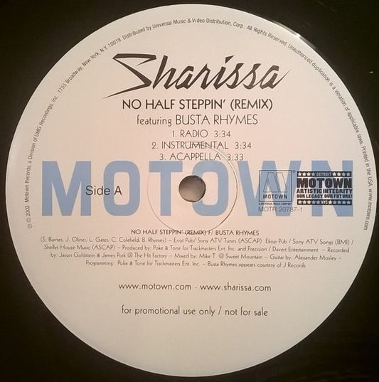 Sharissa - No Half Steppin' (Remixes)
