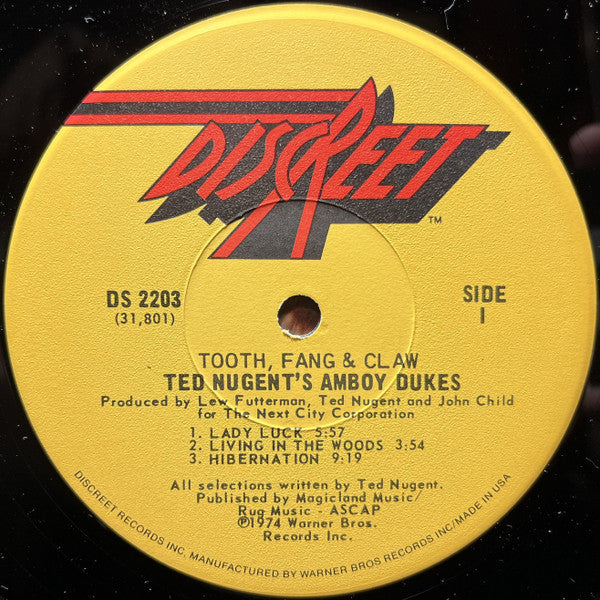 The Amboy Dukes - Tooth, Fang & Claw