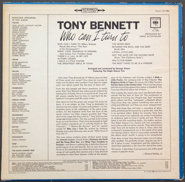 Tony Bennett - Who Can I Turn To