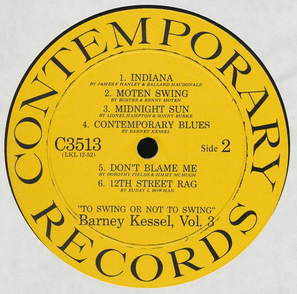 Barney Kessel - Vol. 3, To Swing Or Not To Swing