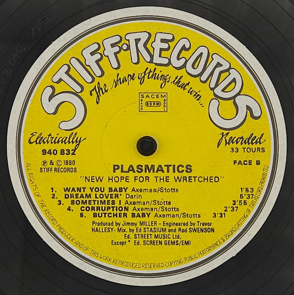 Plasmatics (2) - New Hope For The Wretched