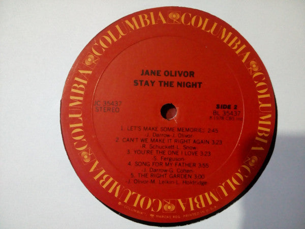 Jane Olivor - Stay The Night