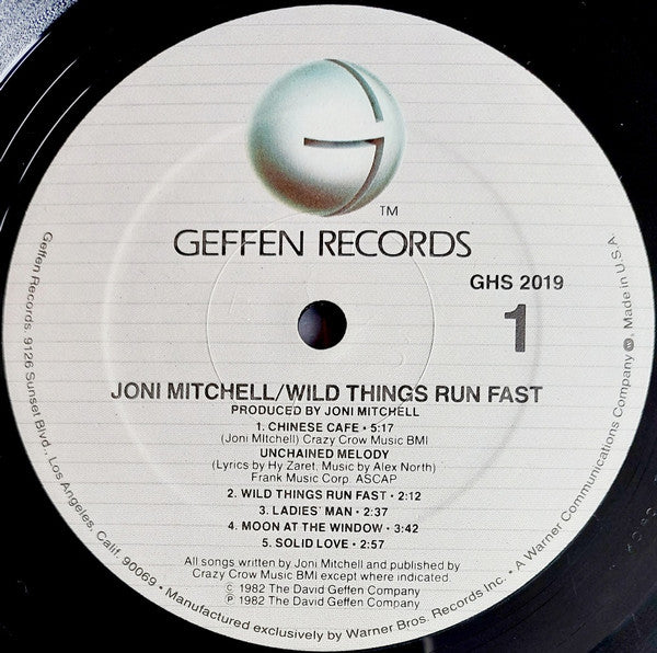 Joni Mitchell - Wild Things Run Fast
