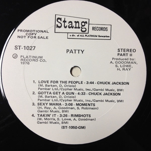 Patty (The Original Soundtrack Recording)